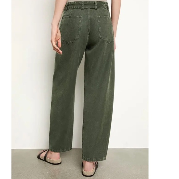 Alex Mill 9th Street Pant, Duffle Bag Olive, Size 8, Pigment Dyed Cotton Twill - Picture 7 of 7